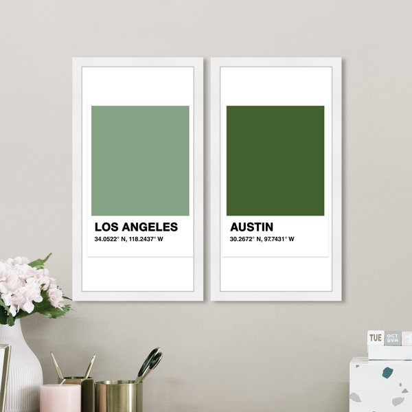 Wynwood Studio Swatch Set Framed On Paper 2 Pieces Print Wayfair